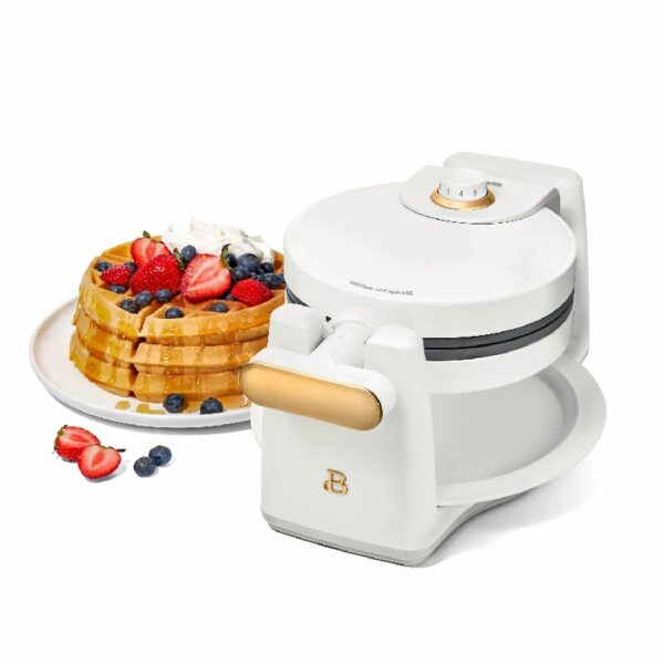 Rotating Belgian Waffle Maker, White Icing by Drew Barrymore