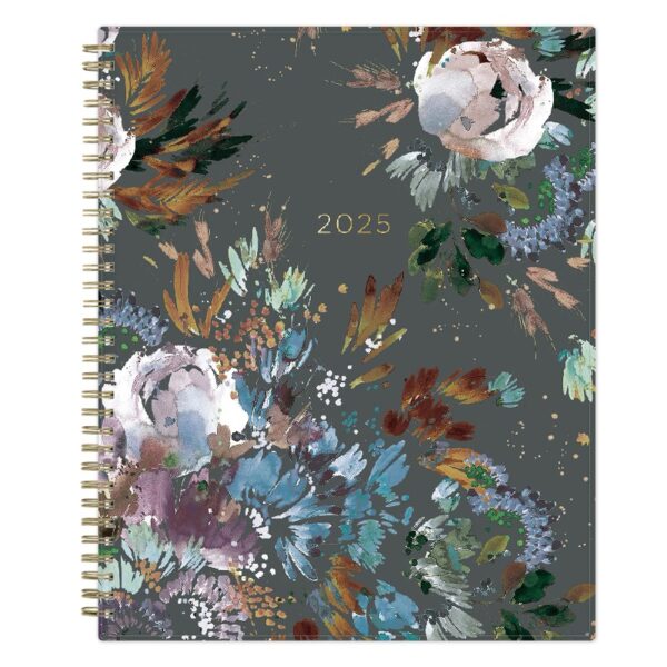 2025 Blue Sky Weekly/Monthly Planning Calendar, 8-1/2" x 11", Midnight Garden, January 2025 To December 2025