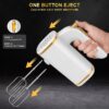 Hand Mixer, 450W Turbo Electric Handheld Mixer, 5 Speed Electric Mixers for Kitchen (Black)