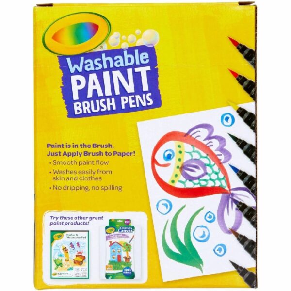 Crayola® No-Drip Paint Brush Pens, Assorted Colors, Pack of 40