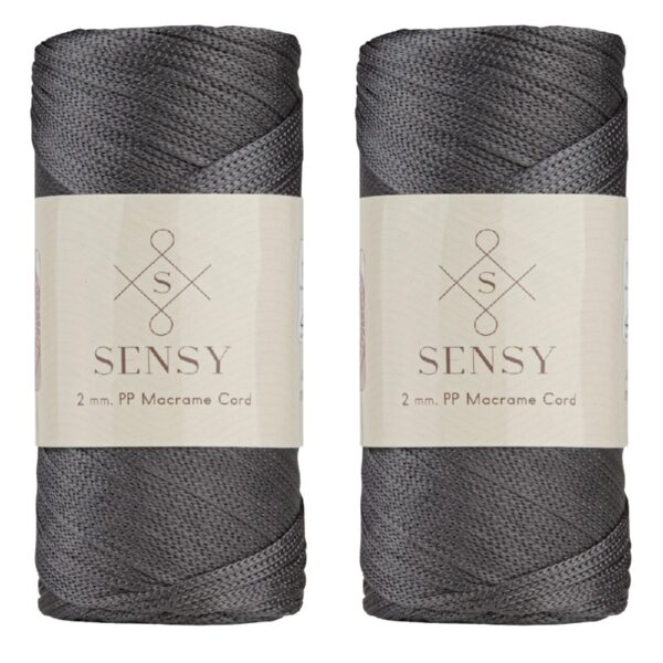 5 Skeins of Sensy Premium 2mm 251 Yards Polyester Rope 100% Polypropylene Cord Macrame Cord 2mm Crochet Bag Cord Macrame Rope Crochet Thread Gift for Knitter (Latte)