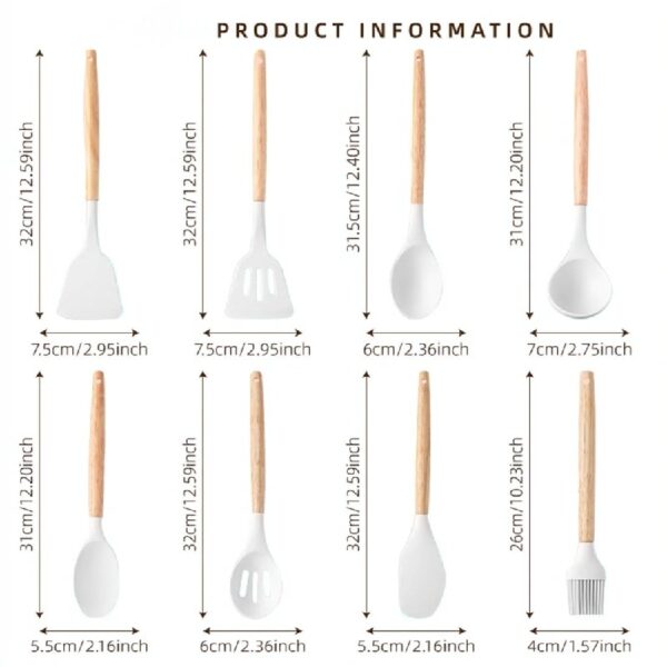19PCS Kitchen Utensils Set for Cooking, 11 Cooking Utensils, 6 Knife set Beige,3 Utensil Sets,utensilios de cocina