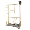 Parrots Play Score Bird Playground Wooden P^erch Gym Stand Playpen Ladder with toy Exercise Playgym