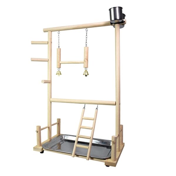 Parrots Play Score Bird Playground Wooden P^erch Gym Stand Playpen Ladder with toy Exercise Playgym