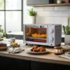 4 Slice Countertop Toaster Oven with 3 Settings, includes Baking Rack and Pan, Black, New