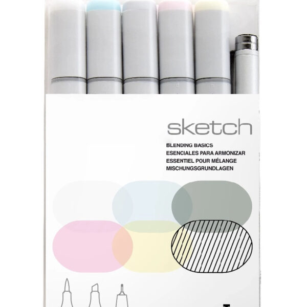 Copic Sketch Marker Set, 6-Colors, Blending Basics