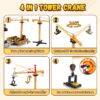 Kids Construction Trucks Toys, Alloy Car Vehicles Set with Light and Sound, Dump Truck, Excavator, Crane, Concrete Truck for 3-7 Years Old Boys Thanksgiving Christmas Birthday Gifts