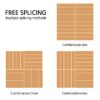 12'' x 12'' Fir Wood Flooring Tiles 11sq ft Coverage Area, 11 Pieces, Brown