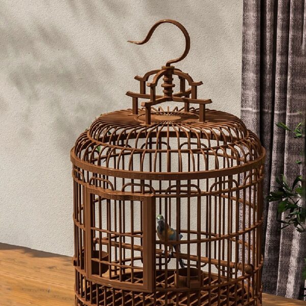 MLINS Vintage Plastic Bird Cage Portable Bird Carrier Cage For Home Travel Indoor And Outdoor Use Ideal For Parakeets Lovebirds Cockatiels