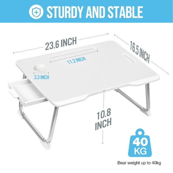 Livhil Large Lap Desk for Bed | Laptop Table, Portable Lap Desk, Home Office Room Laptop Desk for Bed Table Floor Table, Floor Desk for Adults (Black)