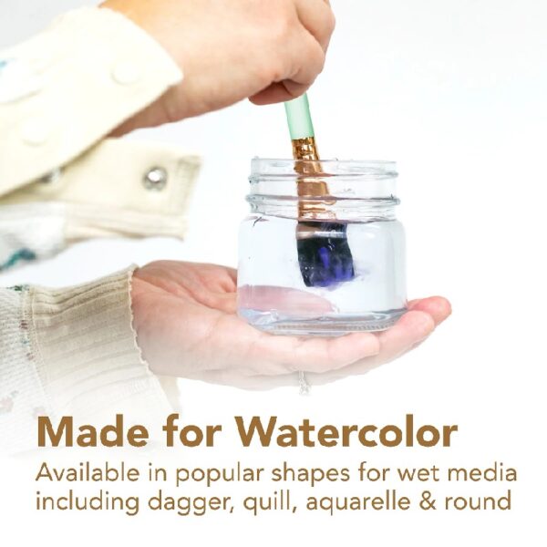 Princeton Brush Neptune Synthetic Squirrel Watercolor Brush, Mottler, 2