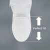 Oval Plastic Toilet Seat Soft Close in White, No Slam & Easy to Clean