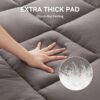Extra Thick Mattress Topper, Cooling Mattress Pad Cover, Organic Cotton Pillow Top Protector with 8-21 Inch Deep Pocket, Twin Size