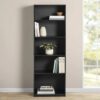 5-Shelf Bookcase with Adjustable Shelves, White