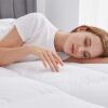 Queen Size Mattress Topper,400TC 100%Cotton Cooling Mattress Pad Cover Extra Thick Alternative Fill Pillow Top Cooling Bed Topper and Hotel Mattress Protector