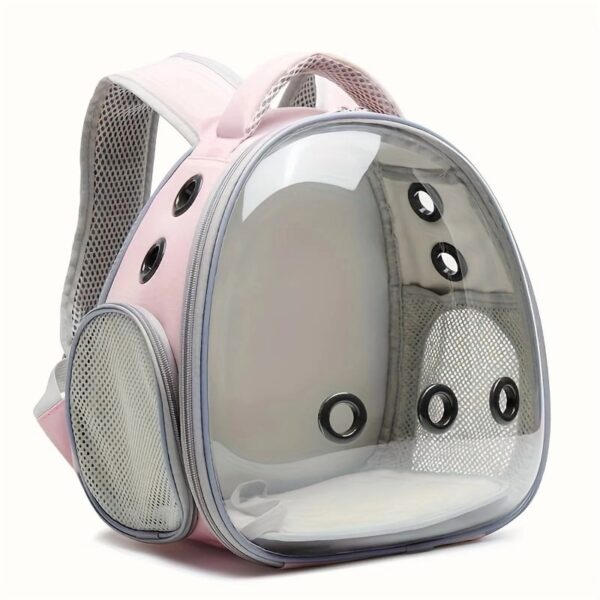 Transparent Pet Backpack Carrier - Lightweight PVC Ventilated Design for Small Animals (Hamsters, Guinea Pigs, Birds) - Secure Zipper & Comfort Straps