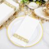 100 Disposable Guest Towels Soft and Absorbent Linen-Feel Paper Hand Towels