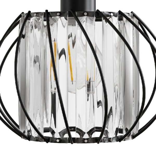 Semi Flush Mount Ceiling Light,Industrial Metal Cage Ceiling Lamp Fixture Modern Flush Mount Ceiling Light,for Hallway Porch Kitchen Bathroom