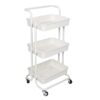 Honey-Can-Do 3-Tier Rolling Craft Cart with Handle, White