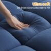 100% 400TC Mattress Topper Queen for Back Pain, Extra Thick Cooling Mattress Pad, Mattress Protector Pillow Top Mattress Cover with 8-21