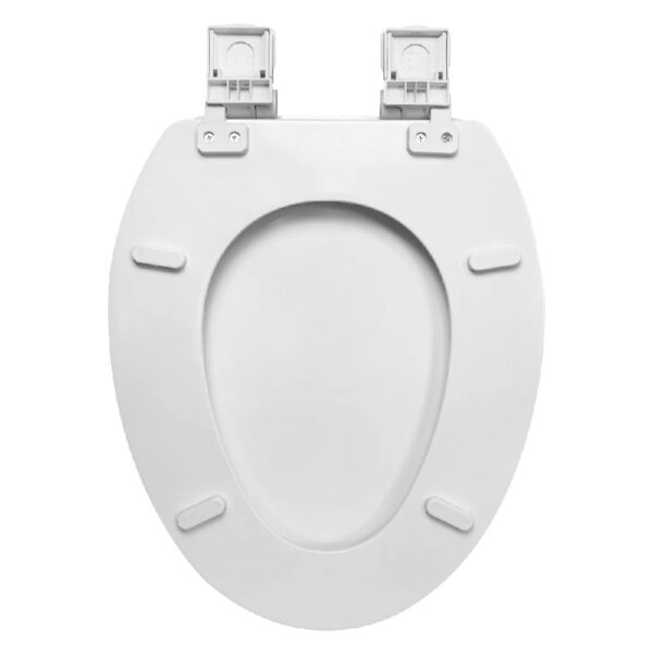 Elongated Slow-Close Toilet Seat in White