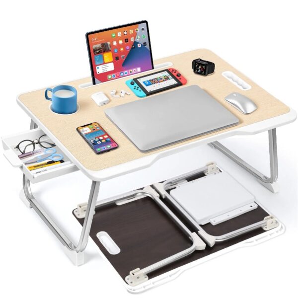 Livhil Large Lap Desk for Bed | Laptop Table, Portable Lap Desk, Home Office Room Laptop Desk for Bed Table Floor Table, Floor Desk for Adults (Black)