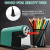AFMAT Heavy Duty Electric Pencil Sharpener for Classroom,6 Holes, Electric Pencil Sharpeners for Home, Pencil Sharpener Plug in for 6-11mm Pencils,Auto Stop, Super Fast,Never Eat Pencils, New,Black