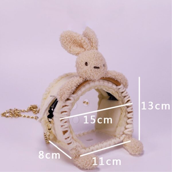 Anvazise Pet Carrier Bag Breathable Cute Doll Decor Portable Small Animals Hamster Chinchilla Travel Shoulder Bag for Outdoor