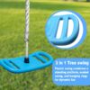 3-in-1 Kids Rope Swing with Monkey Bars - Outdoor Playground Swing Set for Backyard, Blue