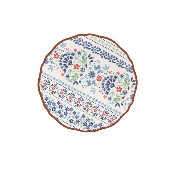 The Pioneer Woman Hattie 12-Piece Bamboo Melamine Dinnerware Set, Multicolor