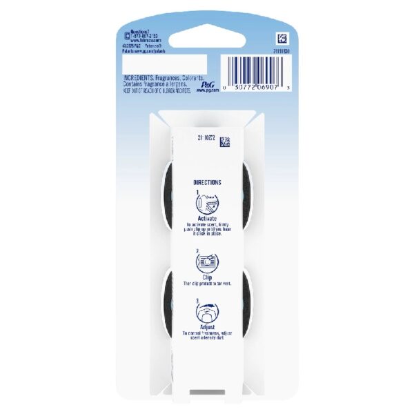 (4 pack)  Car Air Freshener, Odor-Fighting Car Vent Clip, Midnight Storm, 2 Count