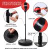 Punching Bag with Boxing Gloves Boxing Bag for Kids Boxing Toy with Adjustable Stand for Boys and Girls Color Black and Red