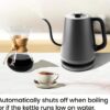 Precise Pour 0.8L Electric Gooseneck Kettle with Automatic Shut-Off – Black