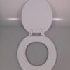 (4 pack)  White Round Molded Wooden Toilet Seat