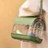 1pc Acrylic Bird Cage With Bird Bag, Parrot Outdoor Ornamental Bird Cage, Can Be Carried Outdoors, Bird Supplies