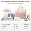Travel Duffel Bag for Women, Large Weekender Overnight Bag, Carry-on Gym Bag with Separate Shoes Compartment, Mom Hospital Bags for Labor and Delivery with 2 Packing Cubes
