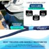 3/8'' x 15' Premium Dock Lines for Boats & PWCs (2PK) | Hi-Performance Mooring Rope Made From Marine-Grade Double Braided Nylon to Resist Sun and Saltwater | 12” Spliced Eyelet + Storage Bag