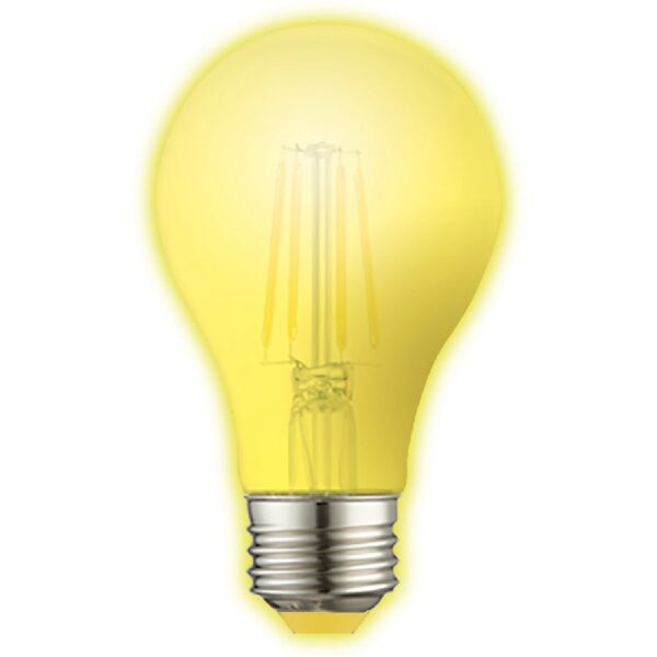 (4 pack)  LED Light Bulb, 7.5W (60W Equivalent) A19 Lamp E26 Medium Base, Non-dimmable, Yellow, 2-Pack