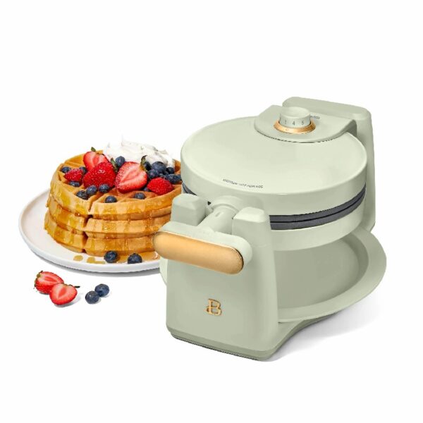 Rotating Belgian Waffle Maker, White Icing by Drew Barrymore
