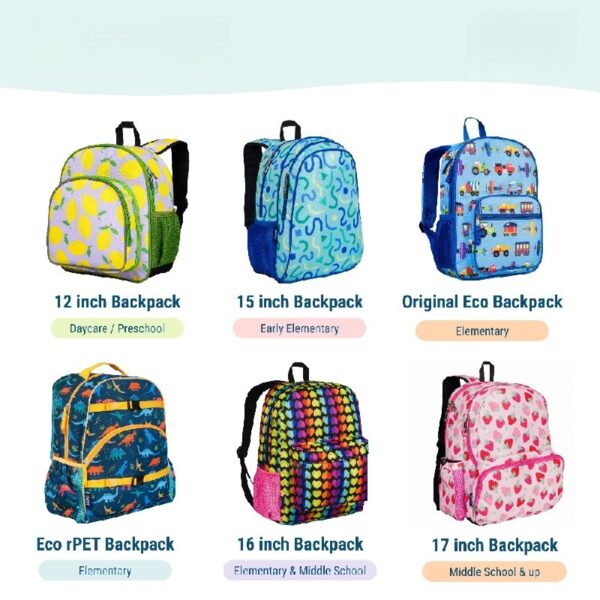 Wildkin Kids Pack-It-All 15 Inch School & Travel Backpack in Pink for Girls, Front strap for attaching Wildkin's Clip-in Lunchbox, Generously sized exterior front pocket (Mermaid Undercover)
