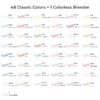 Ohuhu 48 Pastel Colors Fine-and-Chisel Dual Tips Alcohol Based Markers + 1 Colorless Blender for Beginners