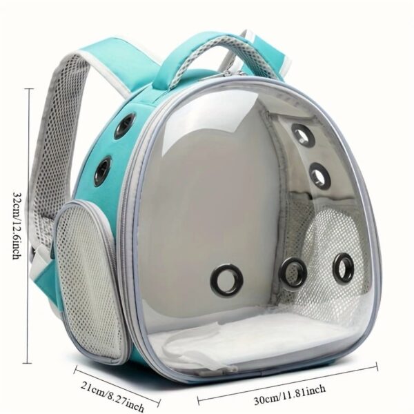 Transparent Pet Backpack Carrier - Lightweight PVC Ventilated Design for Small Animals (Hamsters, Guinea Pigs, Birds) - Secure Zipper & Comfort Straps