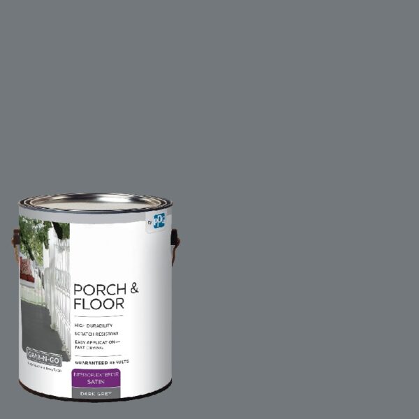 Porch & Floor 1 gal. Dark Gray Satin Interior / Exterior Paint with Primer