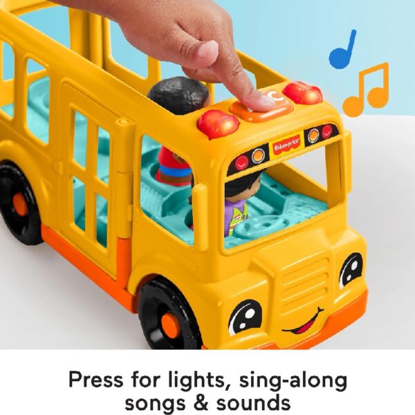 Little People School Bus Musical Toddler Toy Vehicle with 2 Figures