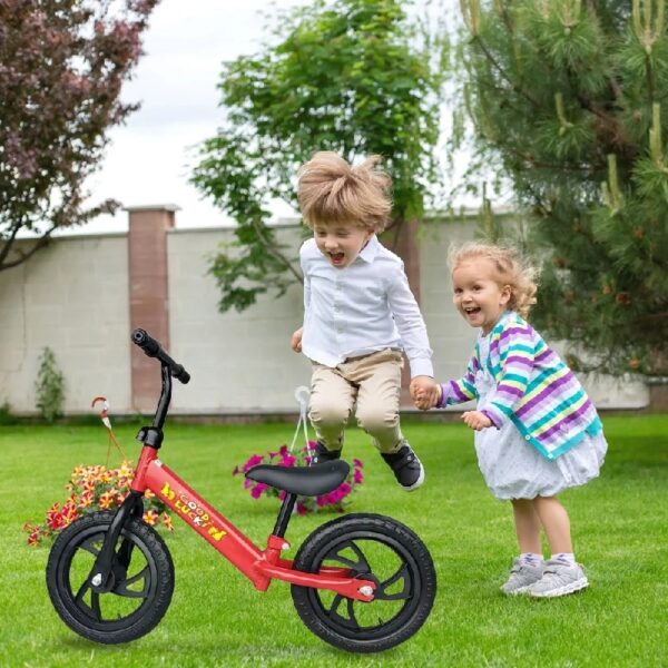 Kids Balance Bike 12'' Wheel Toddler Training Bicycle Safe No Pedal Bike Funny and Lightweight for 2-6 Boys Girls, Blue