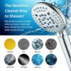 Handheld Showerhead w/ Magnetic Docking Brackets,High Pressure 10 Spray Modes Shower Head,New