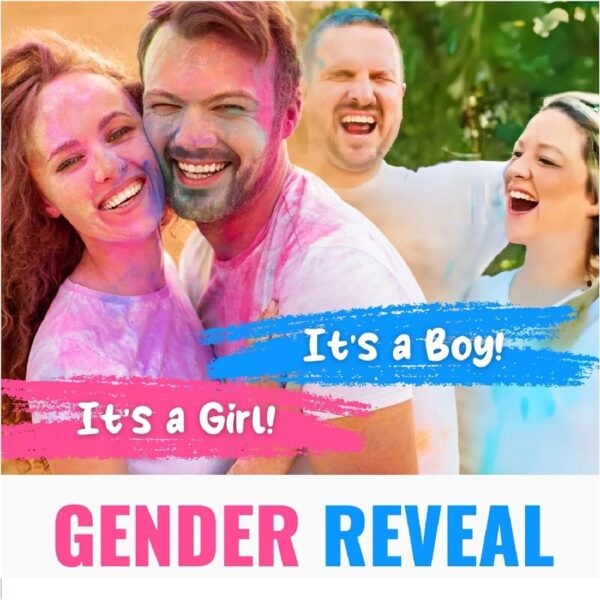 Color Blaze Gender Reveal Soccer Ball with Pink & Blue Colored Powder