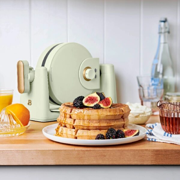Rotating Belgian Waffle Maker, White Icing by Drew Barrymore