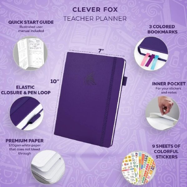 Clever Fox Teacher Planner - Mystic Blue
