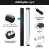 ECOSUB 24W T5 HO UVB Reptile Terrarium Habitat Lighting Kit, Black, 1 Count